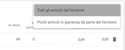 opzioni di inserimento automatico