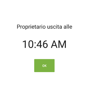 informazioni sull'orario di uscita