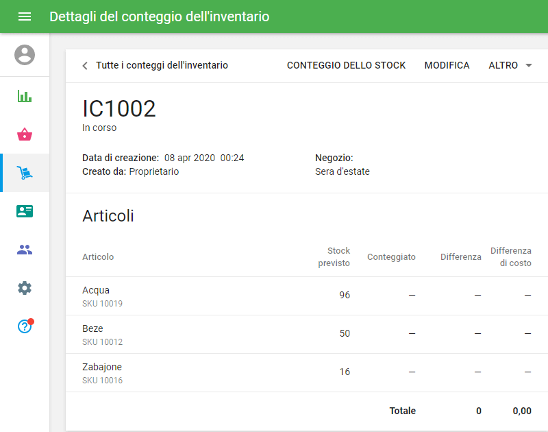 Salva e conta documento