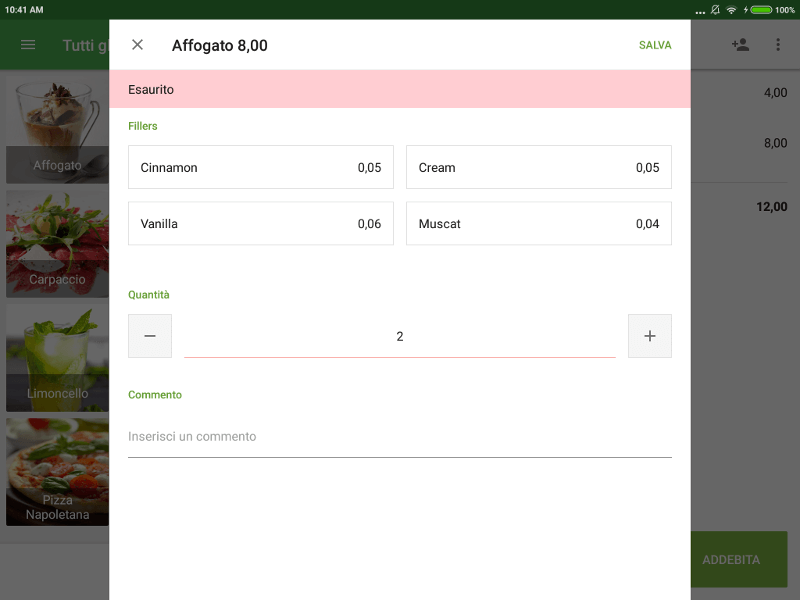 L'avviso nella finestra di dialogo di modifica dell'elemento