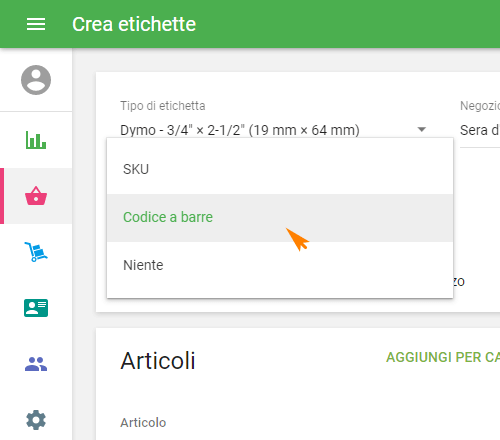 avranno un codice a barre