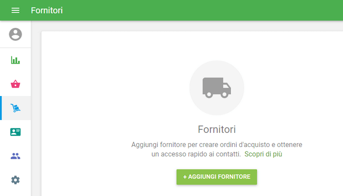 + Aggiungi fornitore