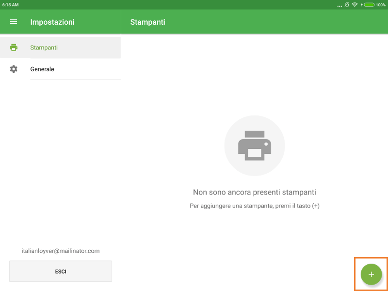 Aggiunta di una nuova stampante
