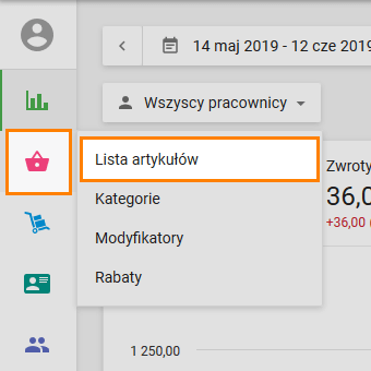 Otwórz „ Listę artykułów”