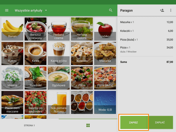 kliknij przycisk „Zapisz”