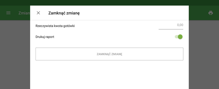 Rzeczywistą kwotę gotówki