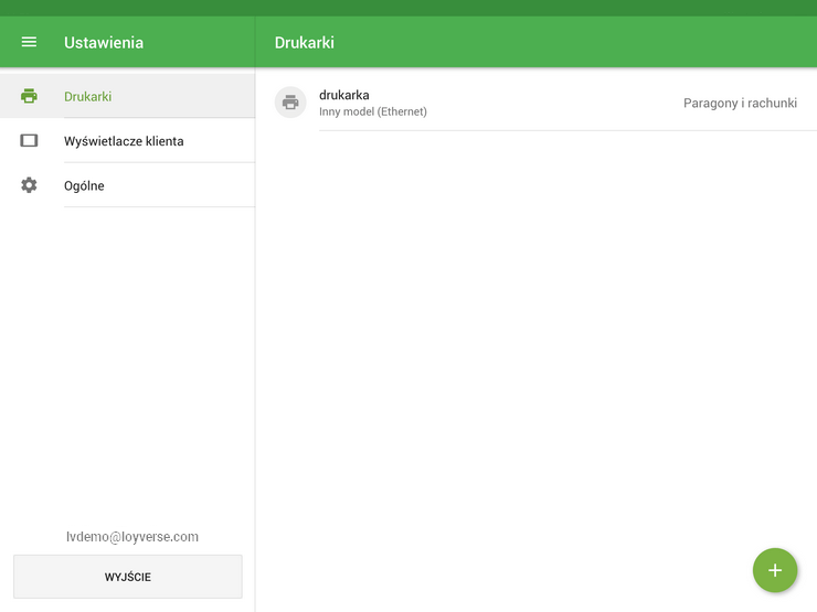 drukowania zamówień dla kuchni