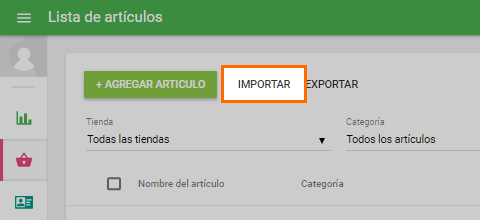 clic en el botón 'Importar'