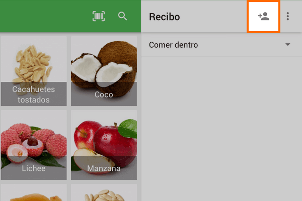 nombre, dirección y el número se imprimirá en el recibo