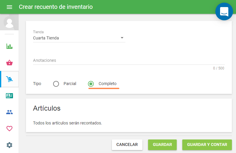Full inventory count