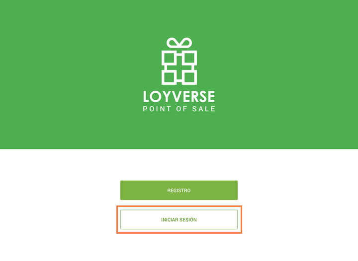 Seleccione "Iniciar sesión" para entrar a la app