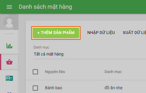 ‘Add item’ button