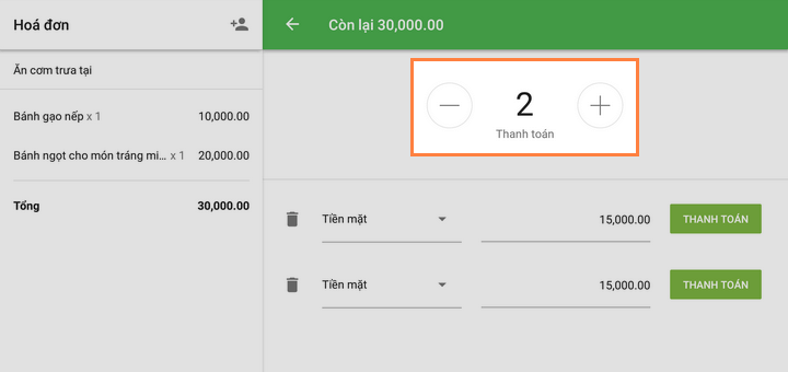 vào '+' hoặc '-' để 