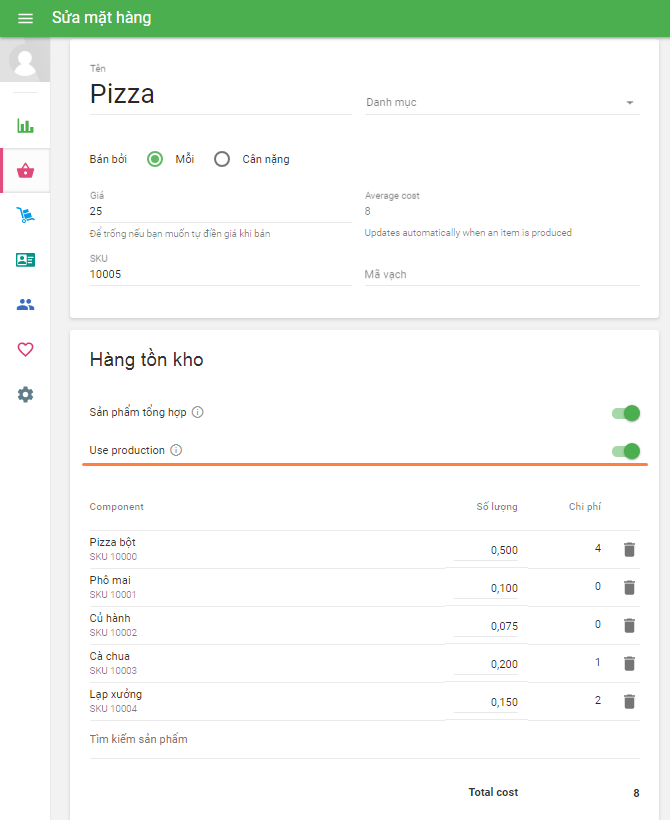 composite item to edit form