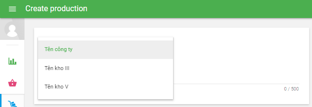 Selection the store from the drop-down list