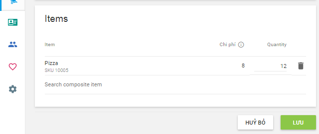 the ‘Items’ section