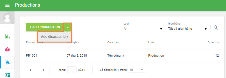 ‘Add disassembly’ button