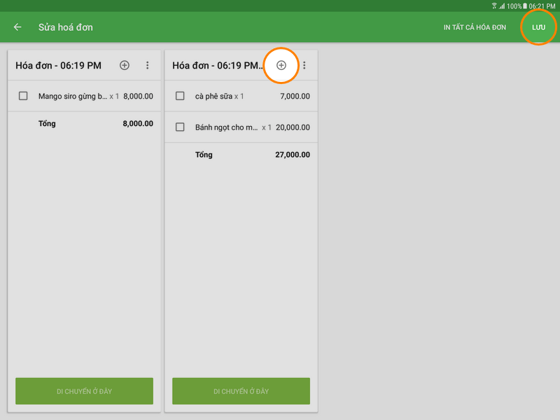 vào + để thêm một