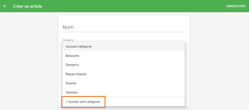 Ajouter une catégorie