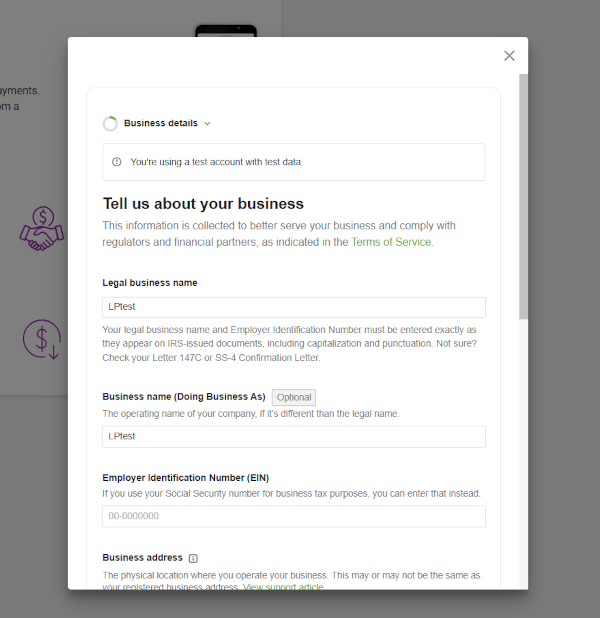 Business details