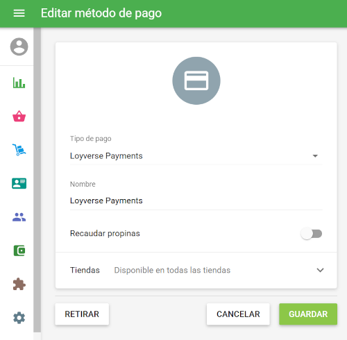 Añadir método de pago
