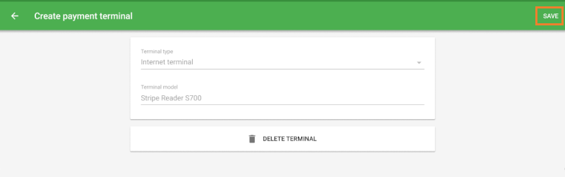 Save button