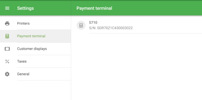 Activated Payment terminal