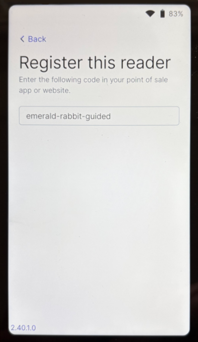 pairing code