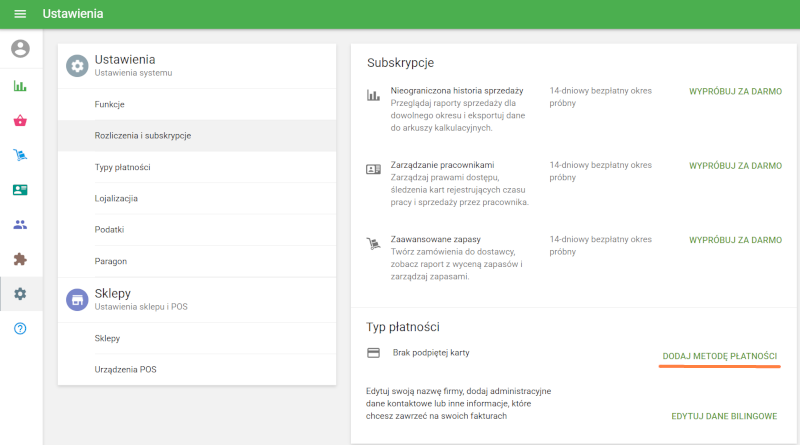 Dodaj metodę płatności