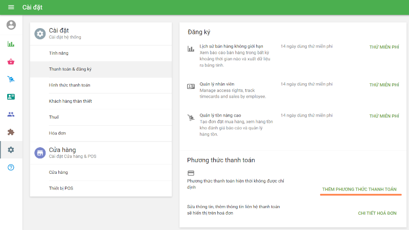 Thêm phương thức thanh toán
