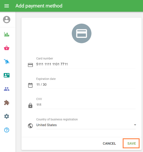 payment method