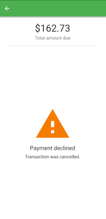 Error message