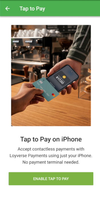 Enable Tap to Pay