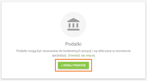przycisk Dodaj podatek