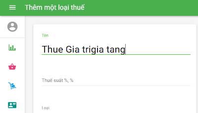 Điền Thông tin thuế