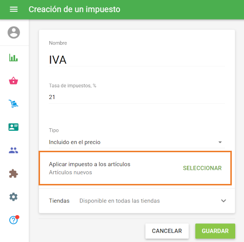 el botón Seleccionar