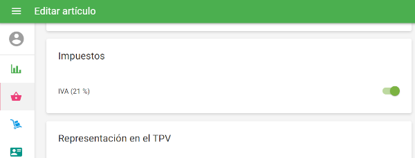 la ficha del artículo