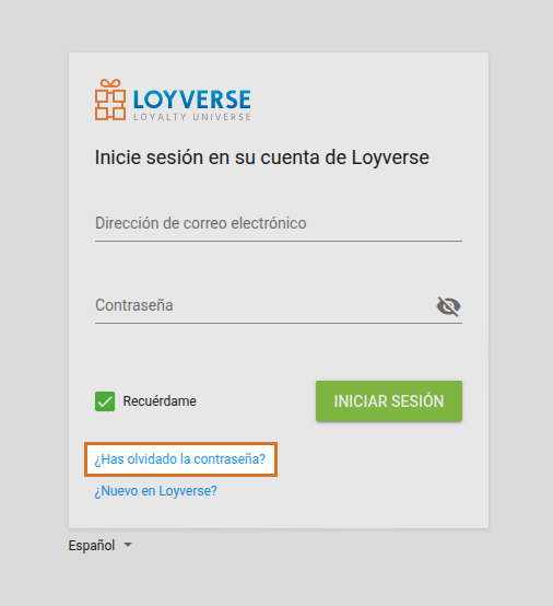 Has olvidado la contrasena