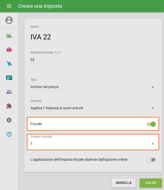 verranno stampati su una stampante fiscale