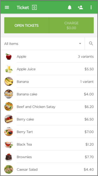 On smartphones, the default is a list view