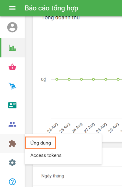 hãy chọn mục Ứng dụng