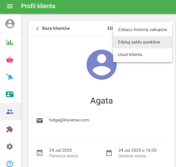 Wyświetl historię zakupów