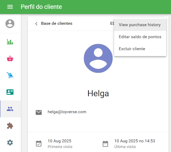 Ver histórico de compras
