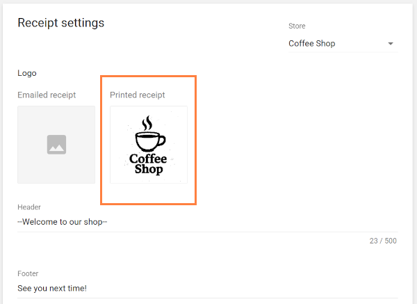 image file for printed receipts