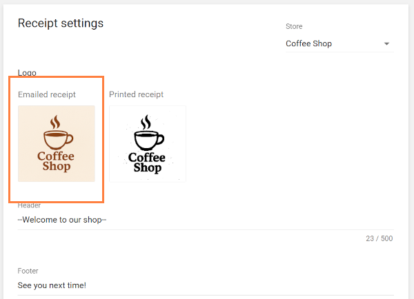 logo for email receipts