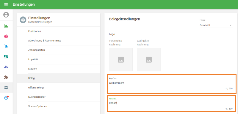 Kopf- oder Fußzeile anpassen