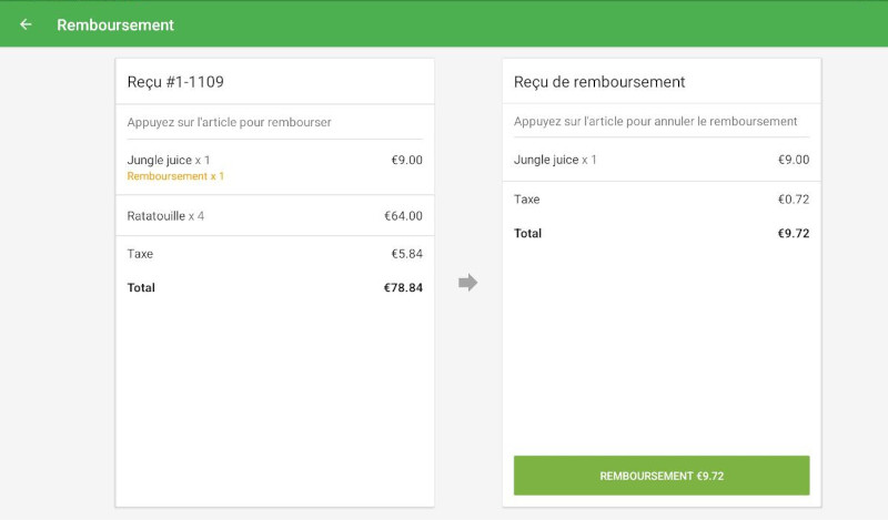 ticket de remboursement