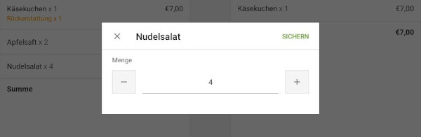 Tippen Sie zum Bestätigen auf Speichern