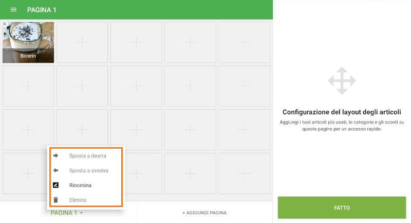 modalità 'Impostazione del layout dell'articolo