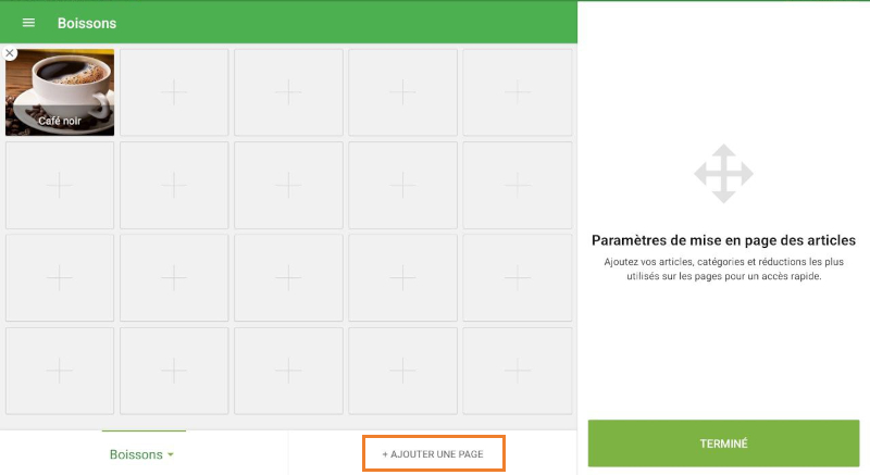 bouton Ajouter une page